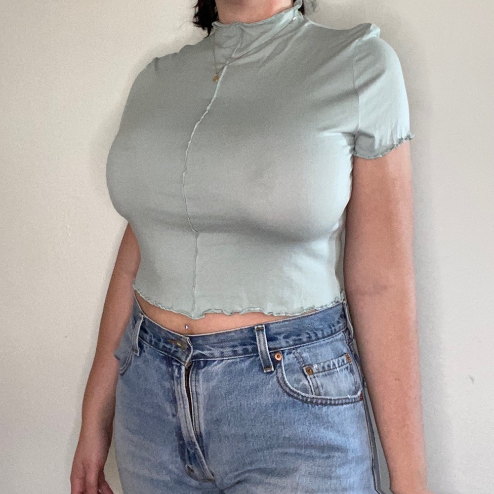 High neck crop top
